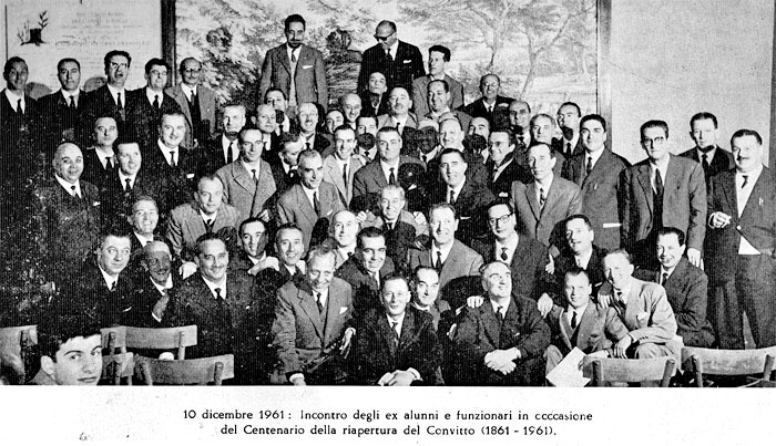 Incontro degli ex alunni e funzionari in occasione del Centenario della riapertura del Convitto (1861-1961)